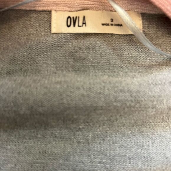 Rose & Grey Colour Blocked Lightweight Open Long Sleeve Cardigan With Pockets S - Picture 7 of 8